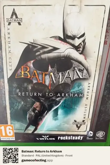 Batman: Return to Arkham Xbox One, United Kingdom box front