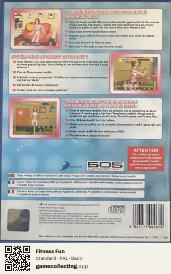 Fitness Fun PlayStation 2, PAL box back