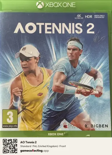 AO Tennis 2 Xbox One, United Kingdom box front