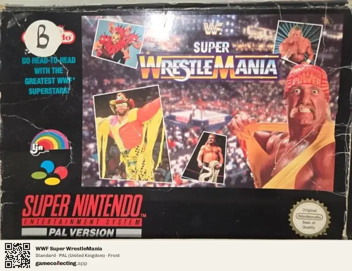 WWF Super WrestleMania Super Nintendo Entertainment System, United Kingdom box front