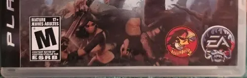Brütal Legend, the ESRB box on its front