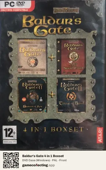 Baldur's Gate 4 in 1 Boxset Computer, PAL box front