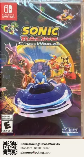 Sonic Racing: CrossWorlds Nintendo Switch, NTSC box front