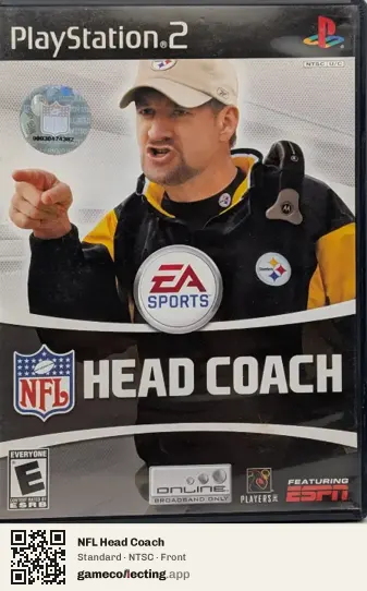 NFL Head Coach PlayStation 2, NTSC box front