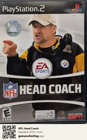 NFL Head Coach PlayStation 2, NTSC box front