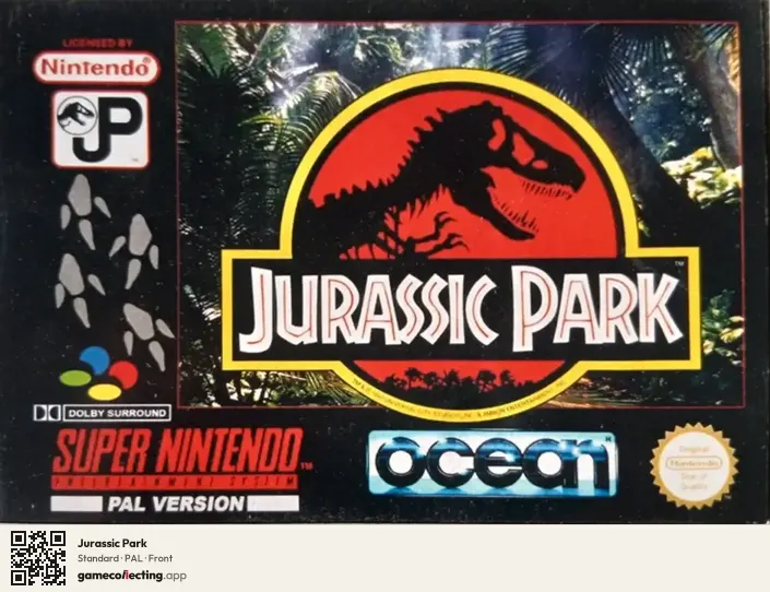 Jurassic Park Super Nintendo Entertainment System, PAL box front