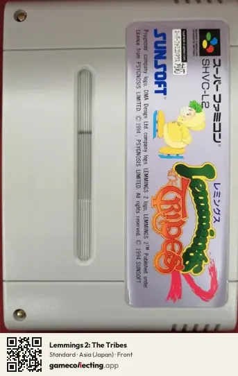Lemmings 2: The Tribes Super Nintendo Entertainment System, Asia box front