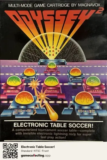 Electronic Table Soccer! Magnavox Odyssey 2, NTSC box front