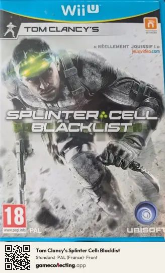 Tom Clancy's Splinter Cell: Blacklist Nintendo Wii U, France box front