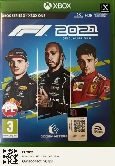 F1 2021 Xbox Series X, Poland box front