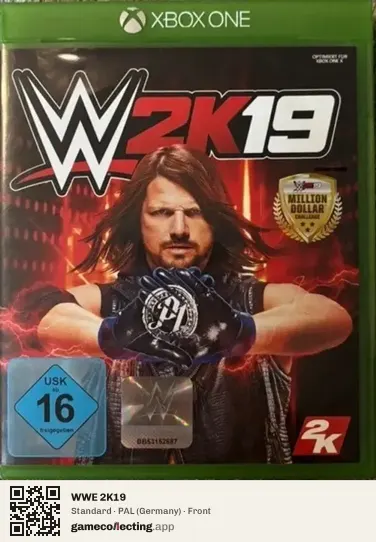 WWE 2K19 Xbox One, Germany box front