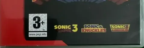 Sonic & Knuckles Collection, the PEGI square on its front