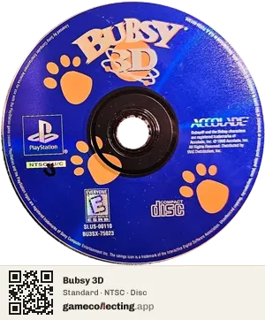 Bubsy 3D PlayStation, NTSC disc