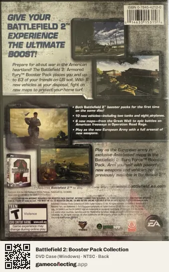Battlefield 2: Booster Pack Collection Computer, NTSC box back
