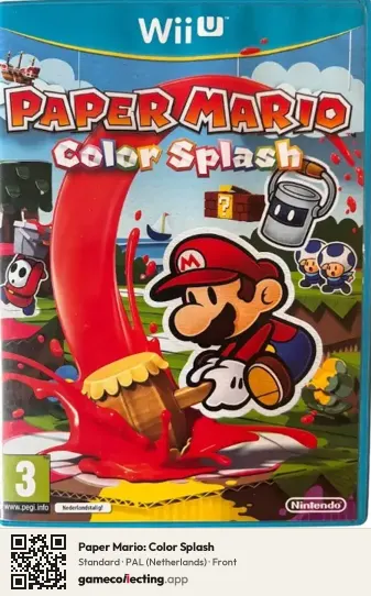 Paper Mario: Color Splash Nintendo Wii U, Netherlands box front