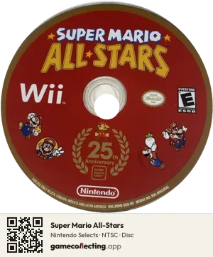 Super Mario All-Stars Nintendo Wii, NTSC disc