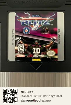 NFL Blitz Game Boy Color, NTSC cartridge label