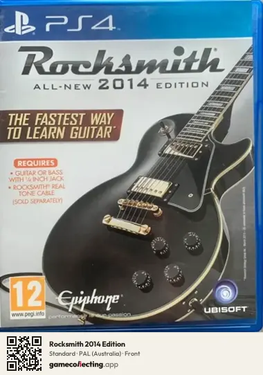 Rocksmith 2014 Edition PlayStation 4, Australia box front