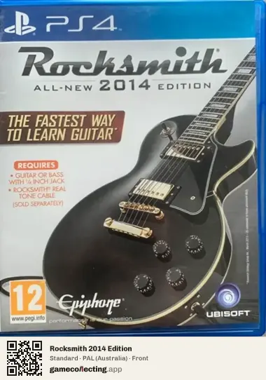 Rocksmith 2014 Edition PlayStation 4, Australia box front