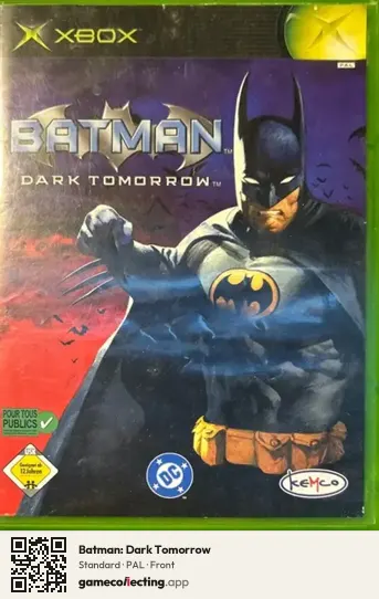 Batman: Dark Tomorrow Xbox, PAL box front