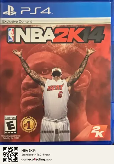 NBA 2K14 PlayStation 4, NTSC box front