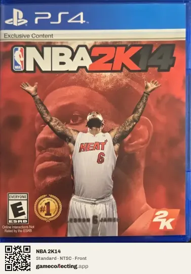 NBA 2K14 PlayStation 4, NTSC box front