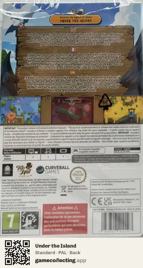 Under the Island Nintendo Switch, PAL box back