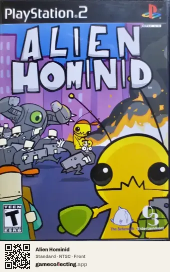 Alien Hominid PlayStation 2, NTSC box front