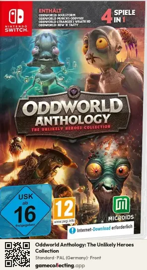 Oddworld Anthology: The Unlikely Heroes Collection Nintendo Switch, Germany box front