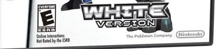 Pokémon White Version, the ESRB box on its front