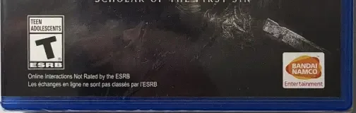 Dark Souls II: Scholar of the First Sin, the ESRB box on its front