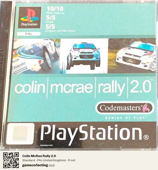 Colin McRae Rally 2.0 PlayStation, United Kingdom box front