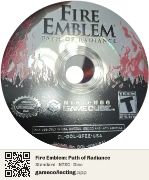 Fire Emblem: Path of Radiance Nintendo GameCube, NTSC disc