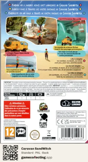 Caravan SandWitch Nintendo Switch, PAL box back