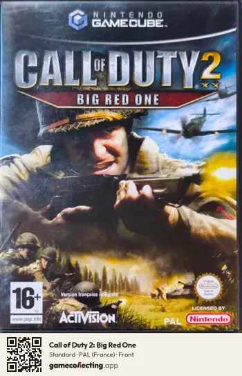 Call of Duty 2: Big Red One Nintendo GameCube, France box front