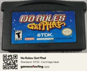 No Rules: Get Phat Game Boy Advance, NTSC cartridge label