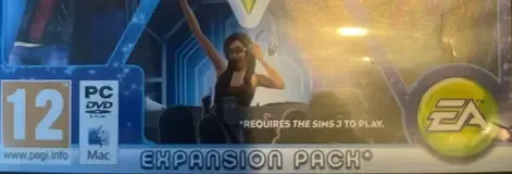 The Sims 3: Showtime, the PEGI square on its front