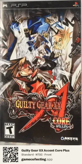 Guilty Gear XX Accent Core Plus PlayStation Portable, NTSC box front