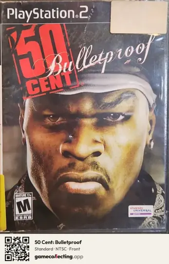 50 Cent: Bulletproof PlayStation 2, NTSC box front