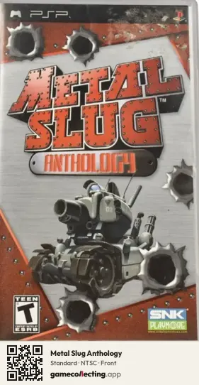 Metal Slug Anthology PlayStation Portable, NTSC box front