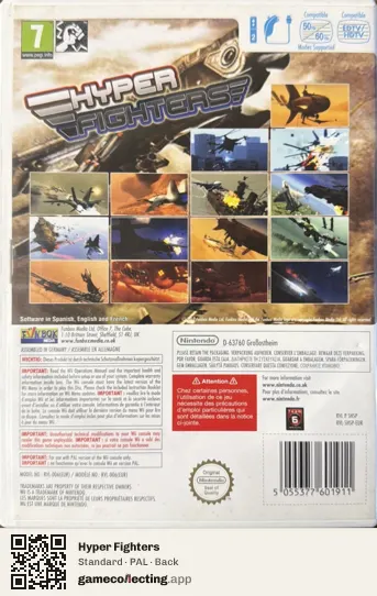 Hyper Fighters Nintendo Wii, PAL box back