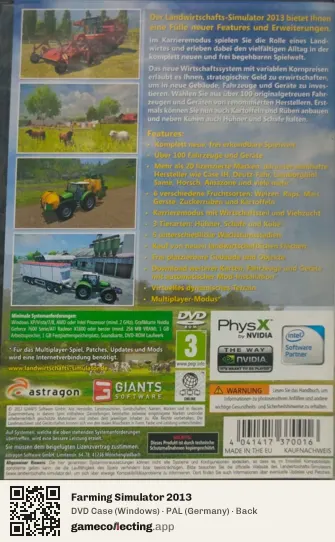 Farming Simulator 2013 Computer, Germany box back