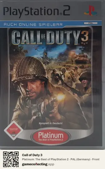 Call of Duty 3 PlayStation 2, Germany box front