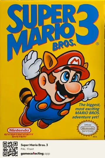 Super Mario Bros. 3 Nintendo Entertainment System, PAL box front