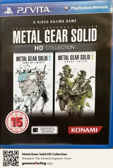 Metal Gear Solid HD Collection PlayStation Vita, United Kingdom box front