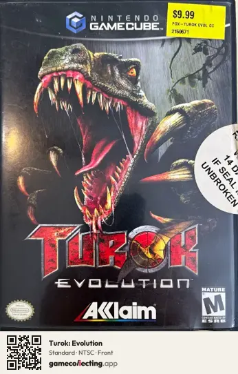 Turok: Evolution Nintendo GameCube, NTSC box front