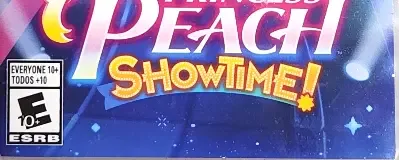Princess Peach: Showtime!, the ESRB box on its front