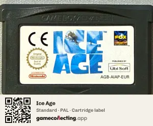 Ice Age Game Boy Advance, PAL cartridge label