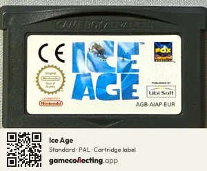 Ice Age Game Boy Advance, PAL cartridge label