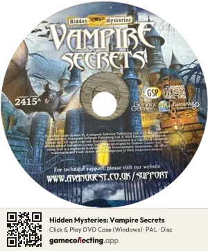 Hidden Mysteries: Vampire Secrets Computer, PAL disc
